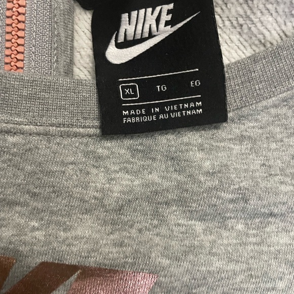 Nike Air Heather Gray Sweatshirt with Gold Logo - Picture 6 of 6